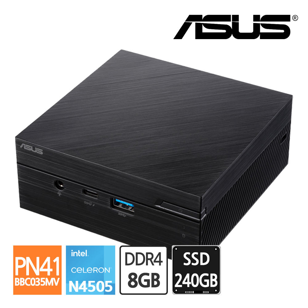에이수스 ASUS 미니PC PN41-BBC035MV N4505 RAM 8GB / SSD 240GB 인텔 셀러론 CPU 컴퓨터
