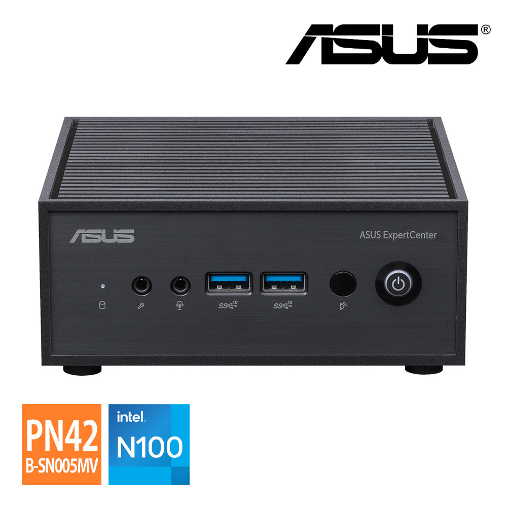 에이수스 ASUS 미니PC PN42-B-SN005MV N100 모니터 VGA HDMI DP 지원 듀얼랜 베어본PC