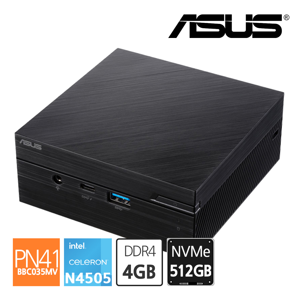 에이수스 ASUS 미니PC PN41-BBC035MV N4505 RAM 4GB / M.2 NVMe 512GB 인텔 CPU 컴퓨터