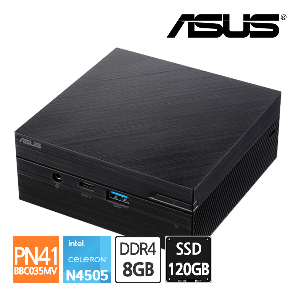 에이수스 ASUS 미니PC PN41-BBC035MV N4505 RAM 8GB / SSD 120GB 인텔 셀러론 CPU 컴퓨터